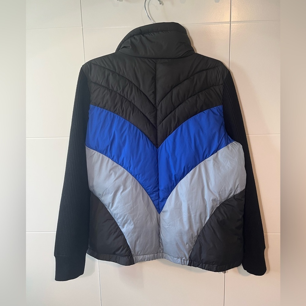NWT Bernardo Ecoplume Puffer Jacket with Knit Sleeves - Picture 3 of 13